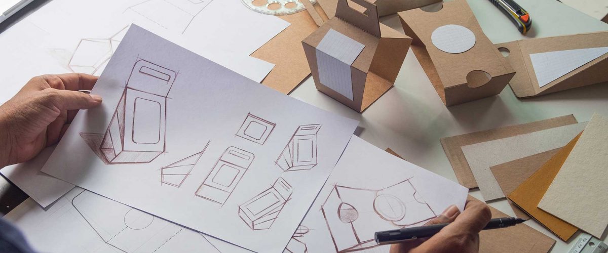 The Design Process A designer sketches some container concepts.