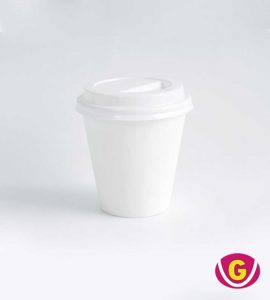 SINGLE WALL COFFEE CUP WHITE 8OZ - GNW Packaging