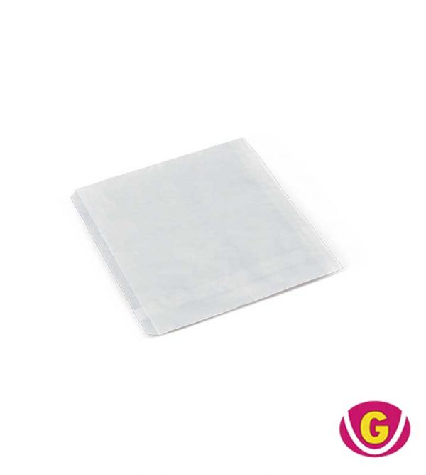 SQUARE GREASEPROOF LINED PAPER BAG WHITE GNW Packaging